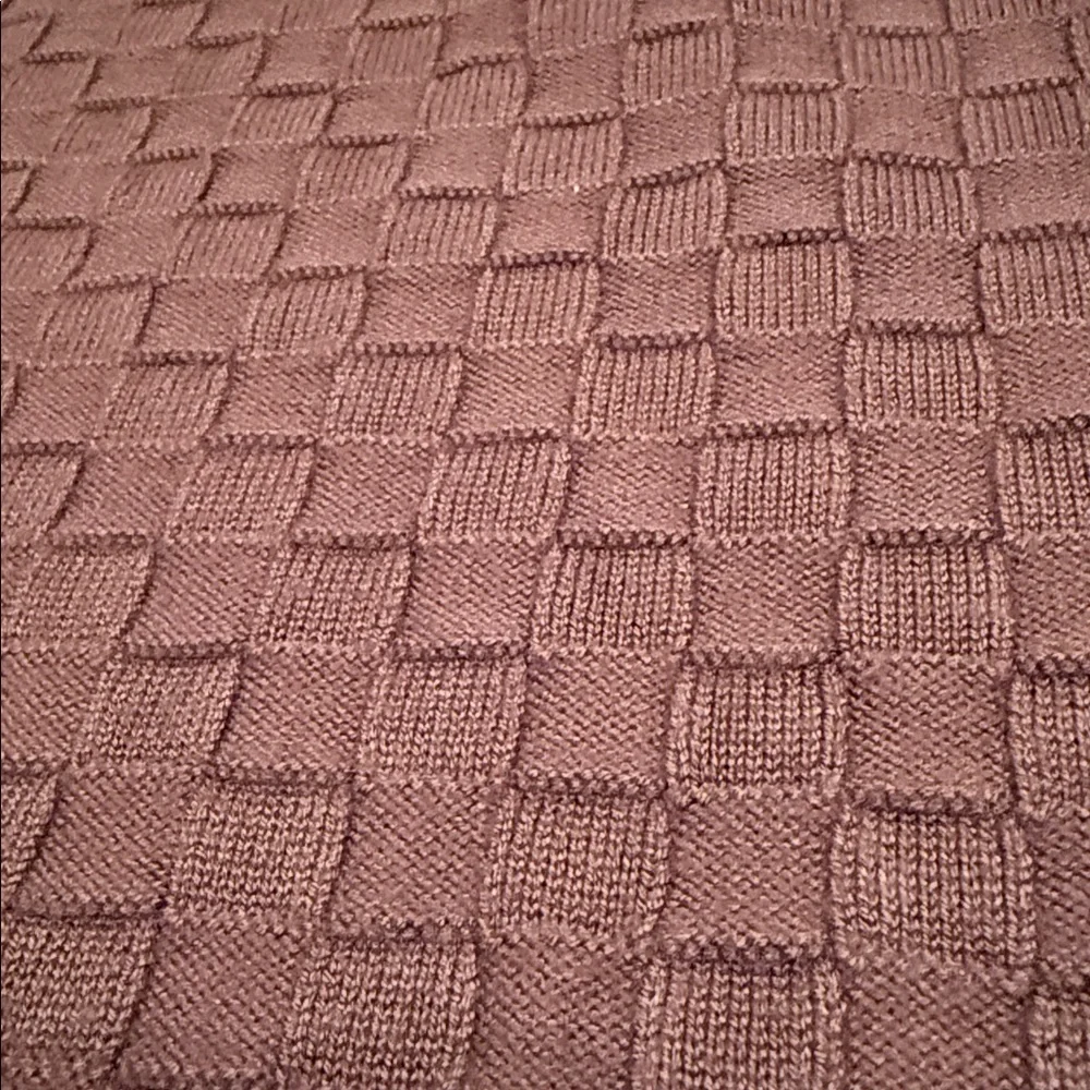 Abercrombie & Fitch Textured Knit Crop Tank Brown Woven Pattern Top Size M - Picture 4 of 5